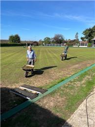 Starting end of season work on the green
